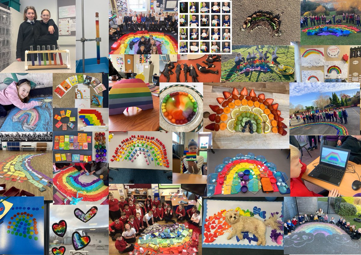 TaskmasterEdu's tweet image. #TaskmasterEducation HQ has been COMPLETELY blown away by your creativity today! 🌈🤩

What an array of beautiful, vast, tiny, edible, scientific, human, computer-generated, Lego, book, chalk, paint, pen, workbook (we could go on) rainbows!

A small selection below! #CMHWTasking