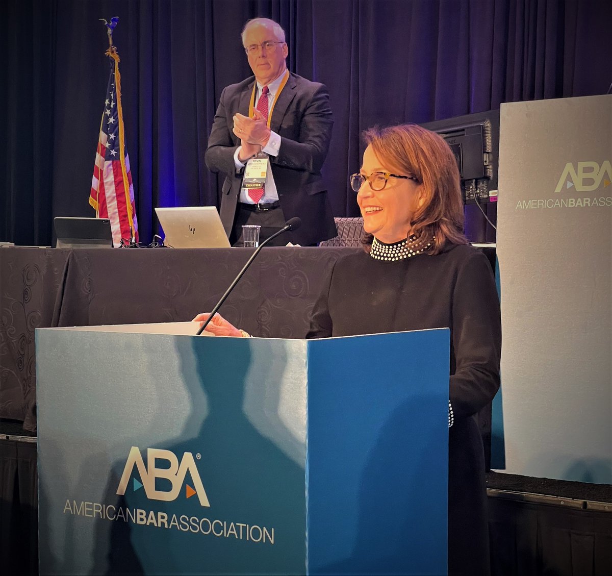 Conference of Chief Justices (CCJ) President Loretta H. Rush stresses importance of #MentalHealth crisis, #Civics education and more during today's address at the #ABAMidyear Meeting in New Orleans.

Read Rush's statements and more: bit.ly/40CfkXk.