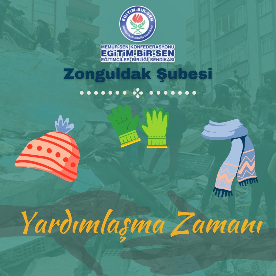 Değerli üyelerimiz;
#ZONGULDAK İLİ OLARAK BİR TIR;
✏ATKI
✏BERE
✏ELDİVEN
✏ÇORAP

YARDIMI YAPILMASI KARARI ALINMIŞTIR.
Değerli Üyelerimiz Toplama Merkezi olarak 
"ZONGULDAK MEMUR SEN”olarak belirlenmiştir.