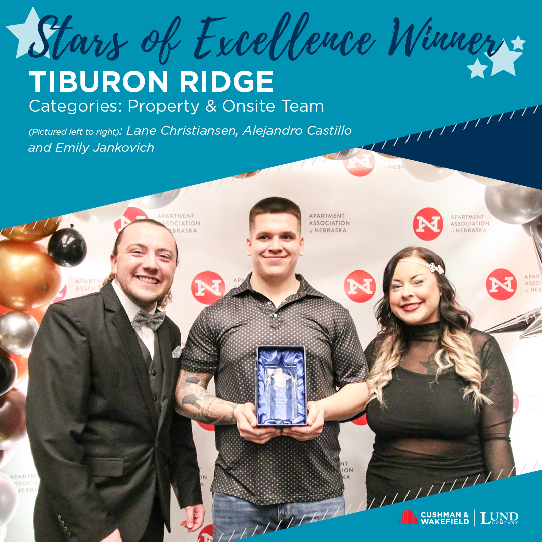 TheLundCompany's tweet photo. Congratulations to all The Lund Company winners from the Apartment Association of Nebraska's 2022 Stars of Excellence Awards! (1) https://t.co/m9aWVTXBMM