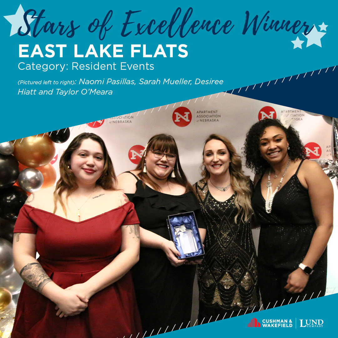 TheLundCompany's tweet photo. Congratulations to all The Lund Company winners from the Apartment Association of Nebraska's 2022 Stars of Excellence Awards! (2) https://t.co/efQ4oRvsDU