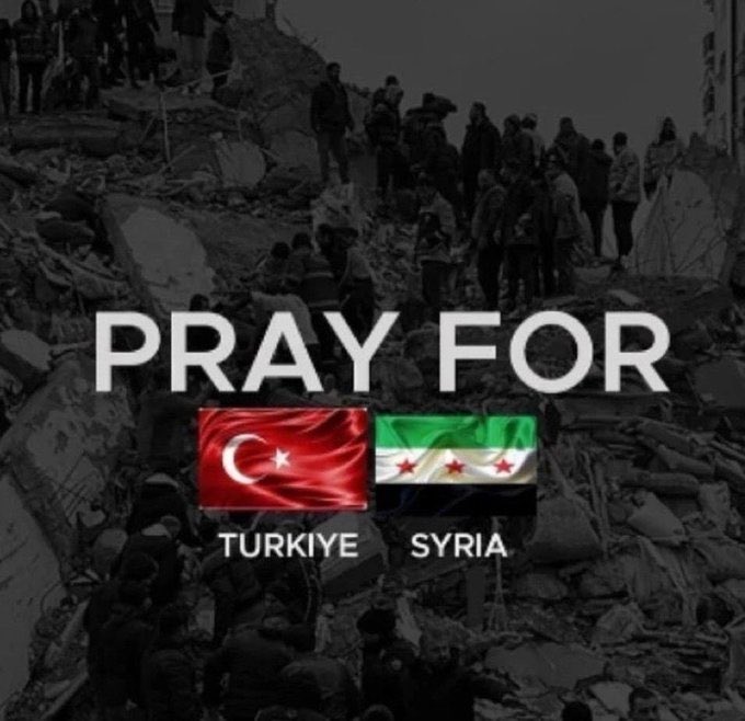 Our thoughts are for Syria, Turkey and all the other places and all the people affected by the earthquake!!! My prayers are with you !!!