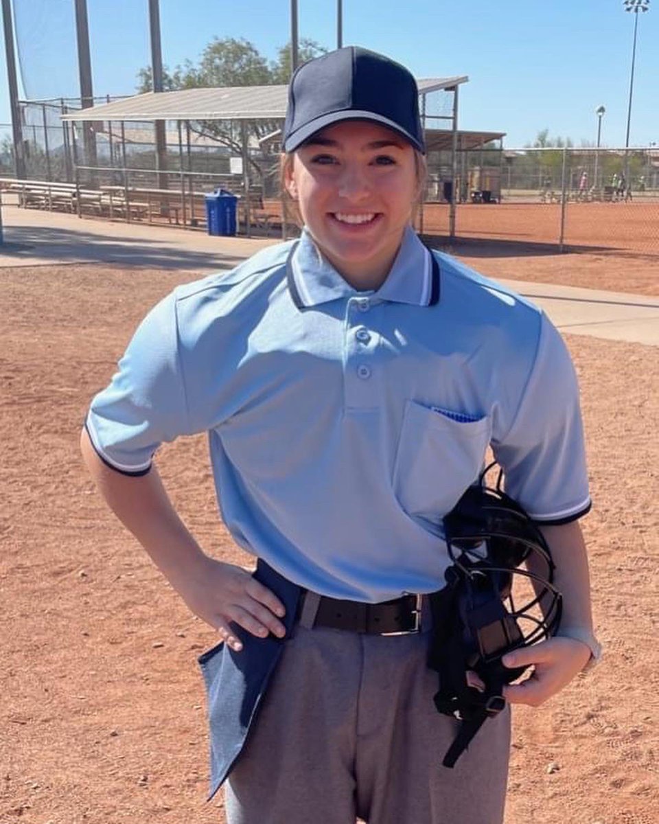 HonigsOfficial's tweet photo. Congratulations to LuLu Erkal who looked professional &amp; felt confident officiating her 1st softball game this past weekend in Arizona!We are thrilled that you chose Honig's for your equipment &amp; apparel https://t.co/FbZBBZuBFq wishes on your season, may it be positive &amp; successful https://t.co/VjxUuHbFq4