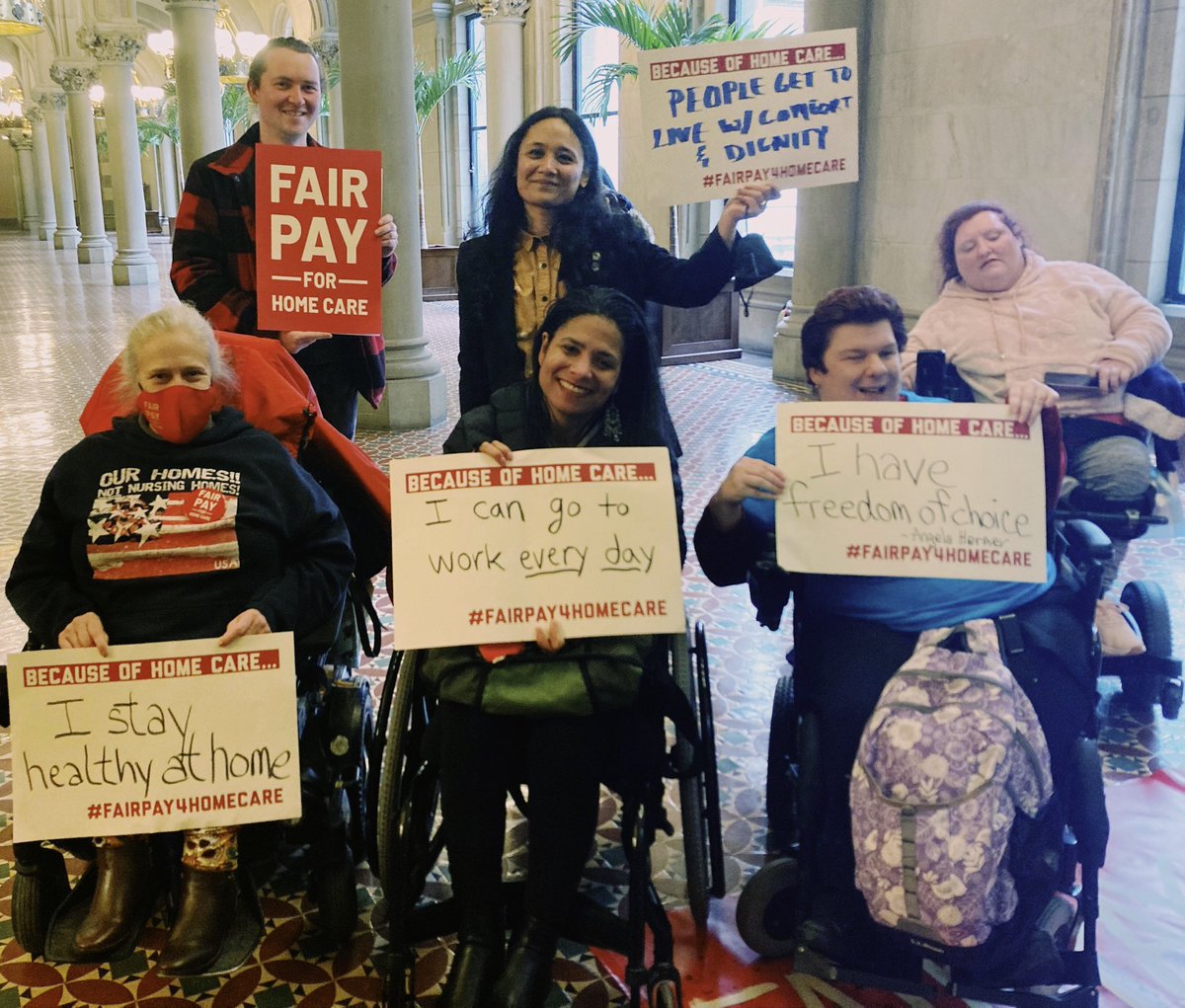 Being able to get home care means having the right to live, and to live with dignity and comfort. The workers who provide this care and the people who need it should not be an afterthought. Let’s pass #FairPay4HomeCare