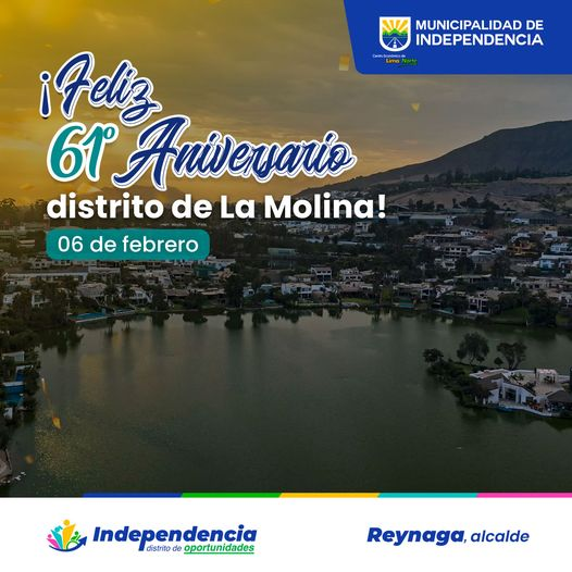Hacemos llegar nuestros saludos al distrito de #LaMolina al conmemorase sus 61 años de vida institucional. Un distrito de gente amiga y trabajadora. 🤝
Nuestro reconocimiento a sus autoridades de la <a href="/Munimolina/">Municipalidad de La Molina</a> , dirigentes y a todos los vecinos.☑✅
¡Feliz día, La Molina!