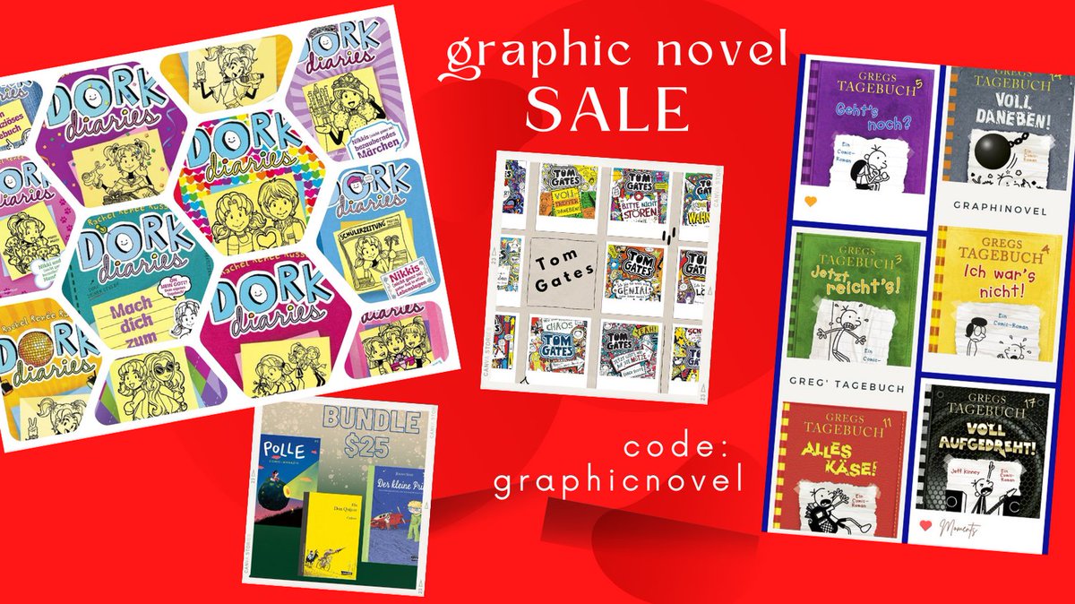 shopkinderbooks's tweet photo. Big graphic novel sale going on right now. Code: graphicnovel. 🎉📚 https://t.co/wmoP7Xv2SN
