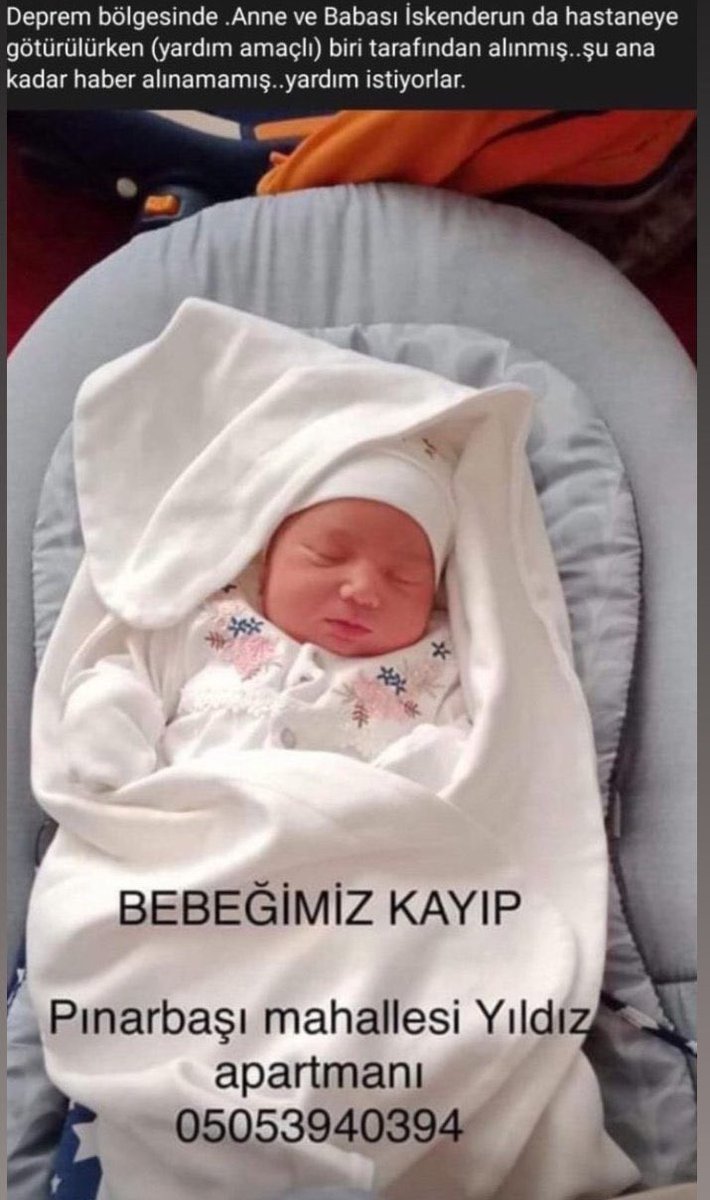 arkadaşlar bunu yayalım çok önemli 🙏🏻 #deprem #depremiskenderun #yardım #ACILYARDIM #acildeprem <a href="/ahbap/">Ahbap</a> <a href="/haluklevent/">Haluk Levent ( Ahbap Ekibi )</a> <a href="/AFADBaskanlik/">AFAD</a>