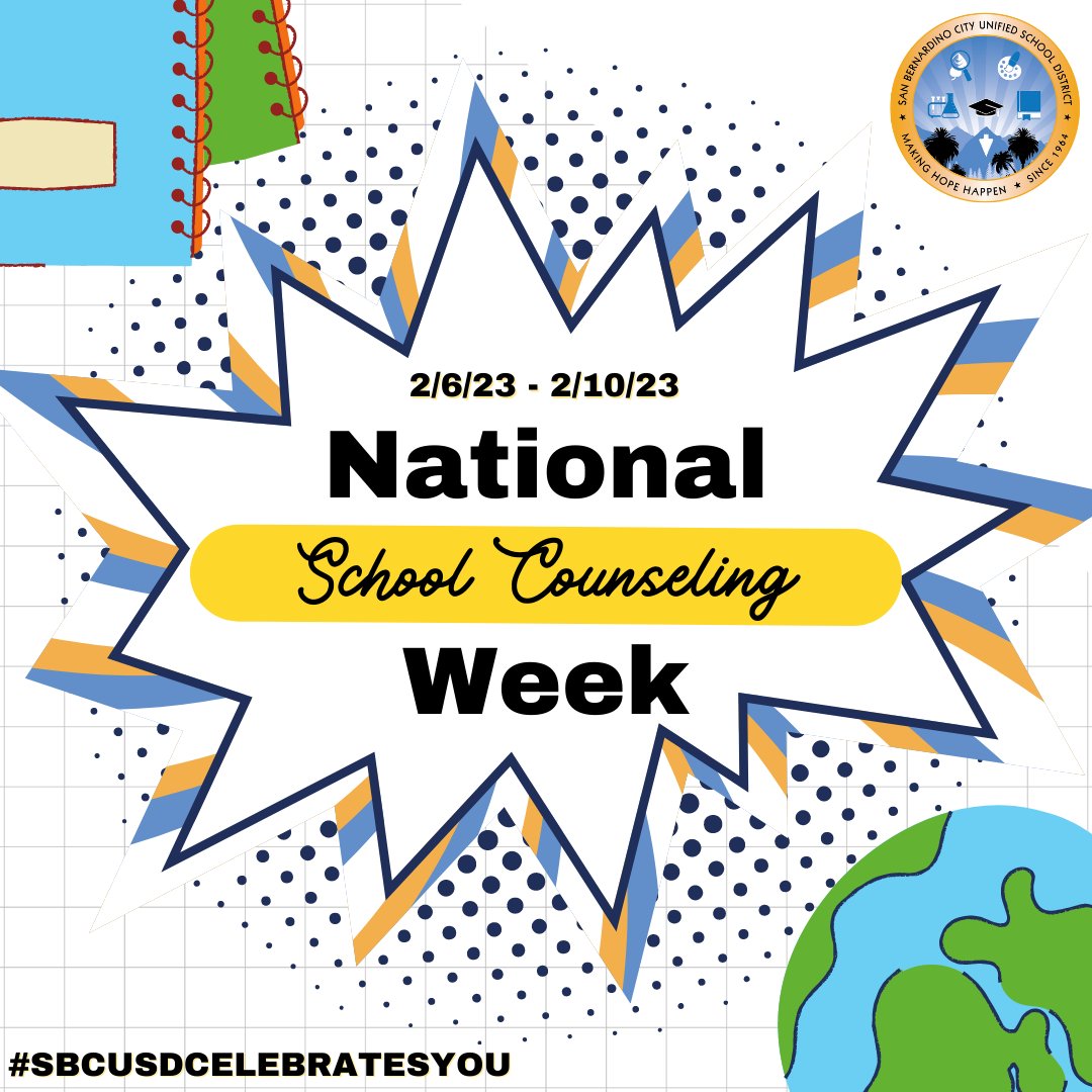 SBCityUSD's tweet image. Happy National School Counseling Week! This week we celebrate our SBCUSD counselors and their dedication to our students and staff. We greatly appreciate you! #SBCUSDCelebratesYou