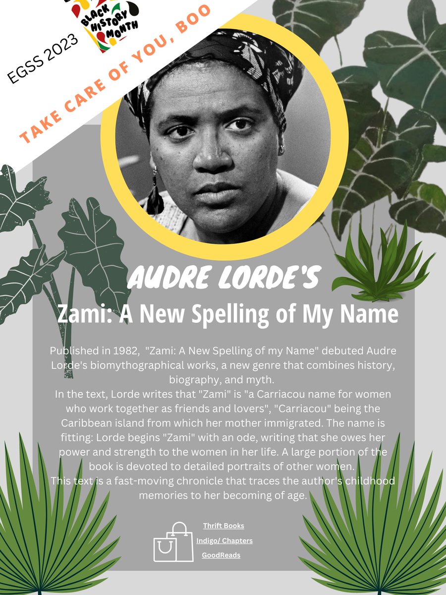 🎀 This year we start strong, with Audre Lorde’s “Zami: A New Spelling of My Name” — Because, ✨ Black women ✨
Published in 1982, "Zami: A New Spelling of my Name" debuted Audre Lorde's biomythographical works, a new genre that combines history, biography, and myth.