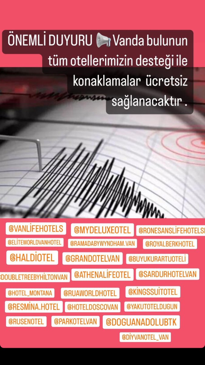 Van otelleri olarak tüm konaklamalara kapılarımızı açtık,