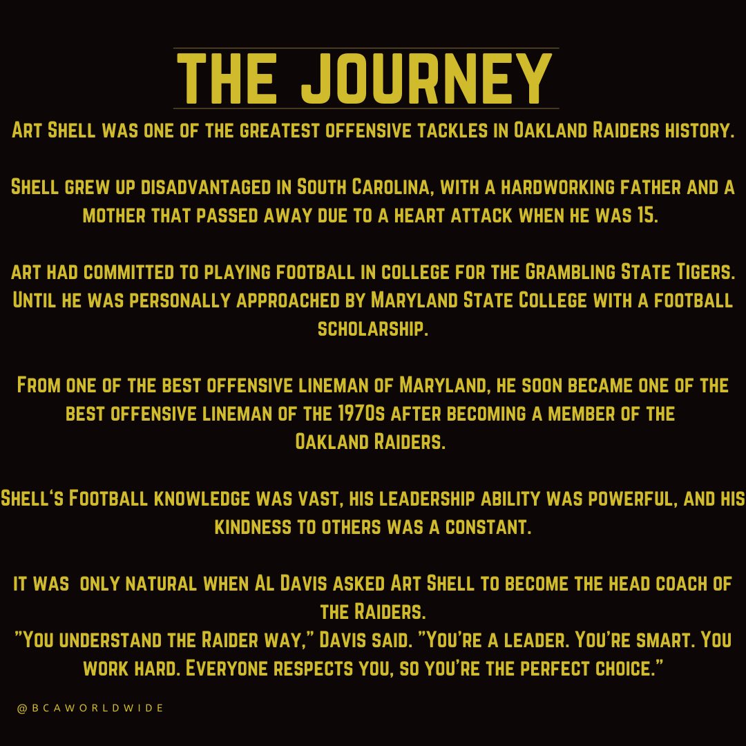 BCAWORLDWIDE's tweet image. #ArtShell was not only a dynamic player , but person as  well . He was committed to football with vast leadership &amp;amp; knowledge of the game  Lead him to be the greatest offensive tackler and lineman for the Oakland @Raiders . 
#BCAWORLD