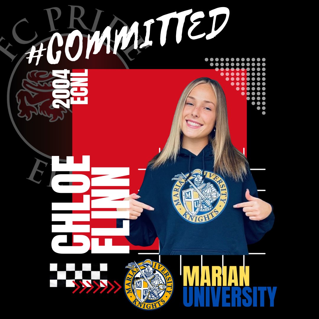 FC Pride Elite Girls ECNL (@fcpgirlsecnl) on Twitter photo Comeback kid <a href="/chloe_flinn21/">Chloe</a> heading to Marian to continue her soccer career and education with the Knights @marianWSOC. Good luck Chloe. Congrats. #GoKnights #fcpcommitted Comeback kid <a href="/chloe_flinn21/">Chloe</a> heading to Marian to continue her soccer career and education with the Knights @marianWSOC. Good luck Chloe. Congrats. #GoKnights #fcpcommitted