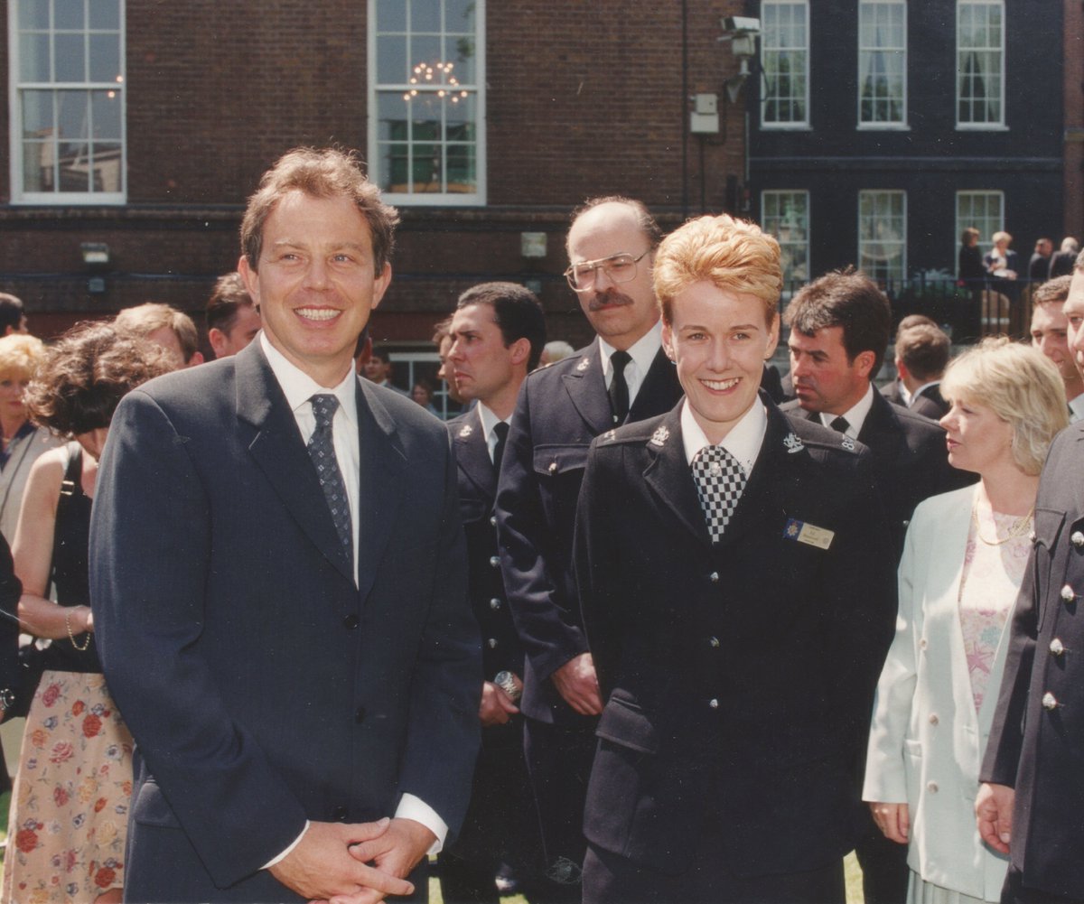 Jill Evans, the police officer in Stolen Hearts, receiving a commendation from Tony Blair
#stolenhearts