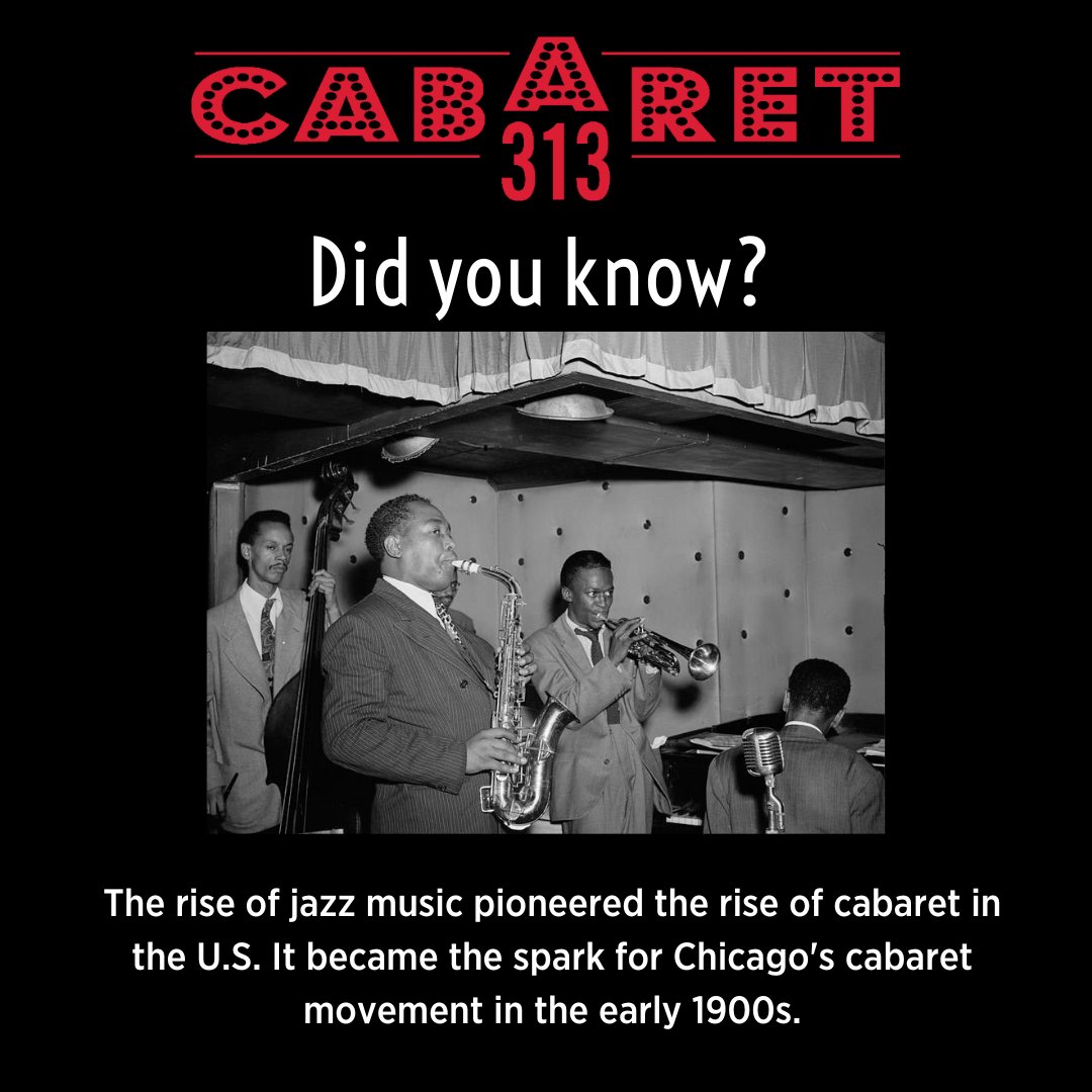 Cabaret313's tweet photo. Cabaret in the U.S. had different upbringings compared to European cabaret. Jazz music gained popularity in the U.S. and became the hot new sound of the country, drawing audiences of all backgrounds and influencing the rise of cabarets across the country. https://t.co/Z8N0233M2r