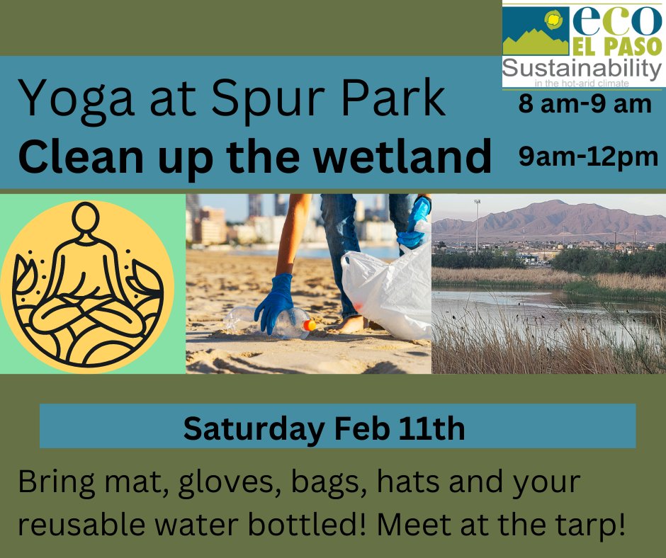 @RepEscobar  can you amplify and share at your town hall: @Eco_ElPaso  is doing plenty to improve the environment in El Paso 
Yoga at white spur park, followed by volunteering community clean up :) 
mobilize.us/ecoelpaso/even…