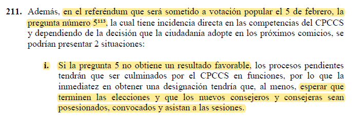 MartinezMolinaM's tweet photo. 🏛️ La @CorteConstEcu ya señaló que si la #Pregunta5 NO obtiene un resultado favorable, los procesos pendientes tendrán que conocer los nuevos consejeros y consejeras del @CpccsEc que sean posesionados por la @AsambleaEcuador. 🗳️⬇️

#Ecuador https://t.co/kvlG4J9tud