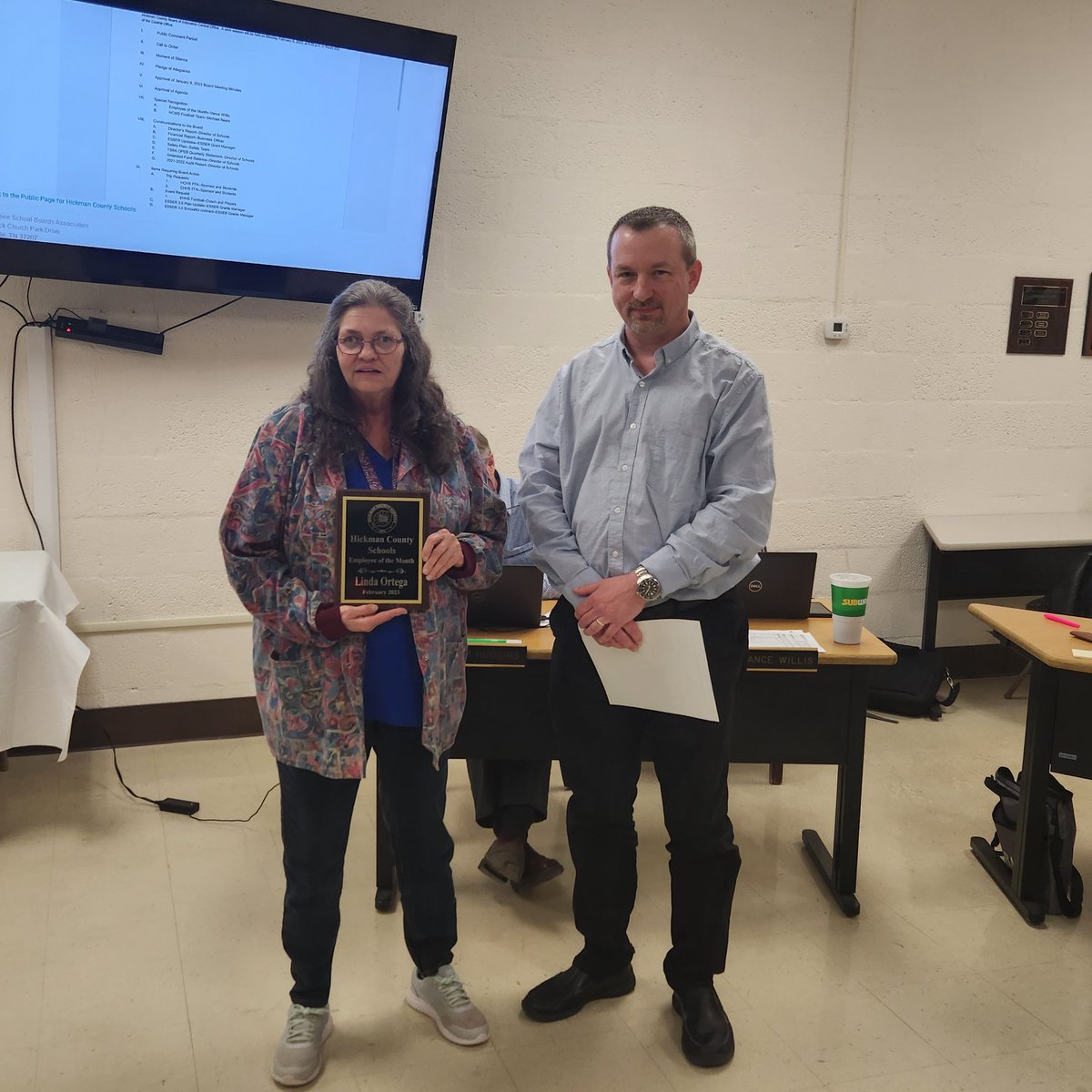 Great job Ms. Linda!
Hickman Co. Schools Employee of the Month!