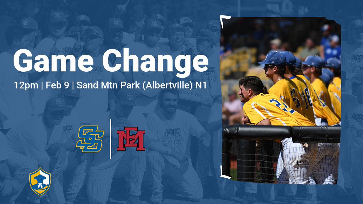 Opening Day moved to Sand Mtn Park! 2/9 game time 12 / 2:30

1325 SMPA BLVD, ALBERTVILLE, AL 35950