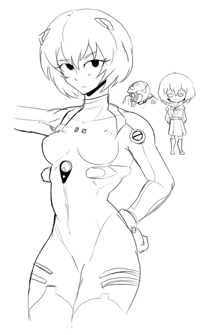 very quick rei ayanami doodle from last month 