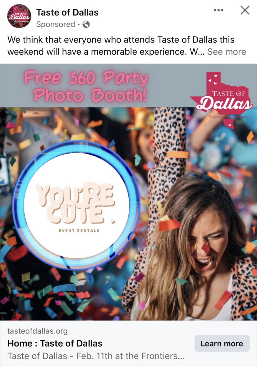 Soooooo happy to finally announce we will be at Taste of Dallas!!! We’ve worked so hard for everything and this is such a huge opportunity 😭❤️

If you’re not busy - come out and enjoy drinks, food, and of course our 360 Photobooth! 

tasteofdallas.org