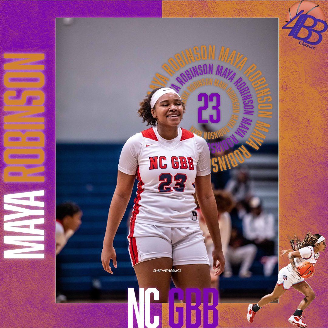#4BB Classic (@4bbclassic) on Twitter photo 4th Annual #4BBClassic presented by <a href="/PEMSportsNC/">PEM Sports</a> & <a href="/bucketsbrand/">Buckets Brand</a>
Saturday, March 18th, 2023
• • •
Featuring...
• • •
Maya Robinson (<a href="/MayaRob2023/">Maya Robinson</a>)
5’8 Guard
NC GBB
<a href="/CSUBucsWBB/">Charleston Southern Women’s Basketball</a> Commit
• • •
Stay tuned for more updates! #4BB 4th Annual #4BBClassic presented by <a href="/PEMSportsNC/">PEM Sports</a> & <a href="/bucketsbrand/">Buckets Brand</a>
Saturday, March 18th, 2023
• • •
Featuring...
• • •
Maya Robinson (<a href="/MayaRob2023/">Maya Robinson</a>)
5’8 Guard
NC GBB
<a href="/CSUBucsWBB/">Charleston Southern Women’s Basketball</a> Commit
• • •
Stay tuned for more updates! #4BB