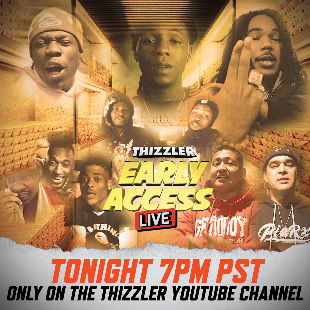 TheThizzler's tweet photo. π Tune into Thizzler's YouTube at 7PM PST tonight for the EARLY ACCESS LIVE!
β
#EBKYoungJoc #EBKBckdoe #GB #AWax #1100Himself #PayQTheLoot #ShawnEff #VerdeBabii #BankrollRaeDoe #415Miiir #BLon #LilBean https://t.co/b9RXnSfhwq