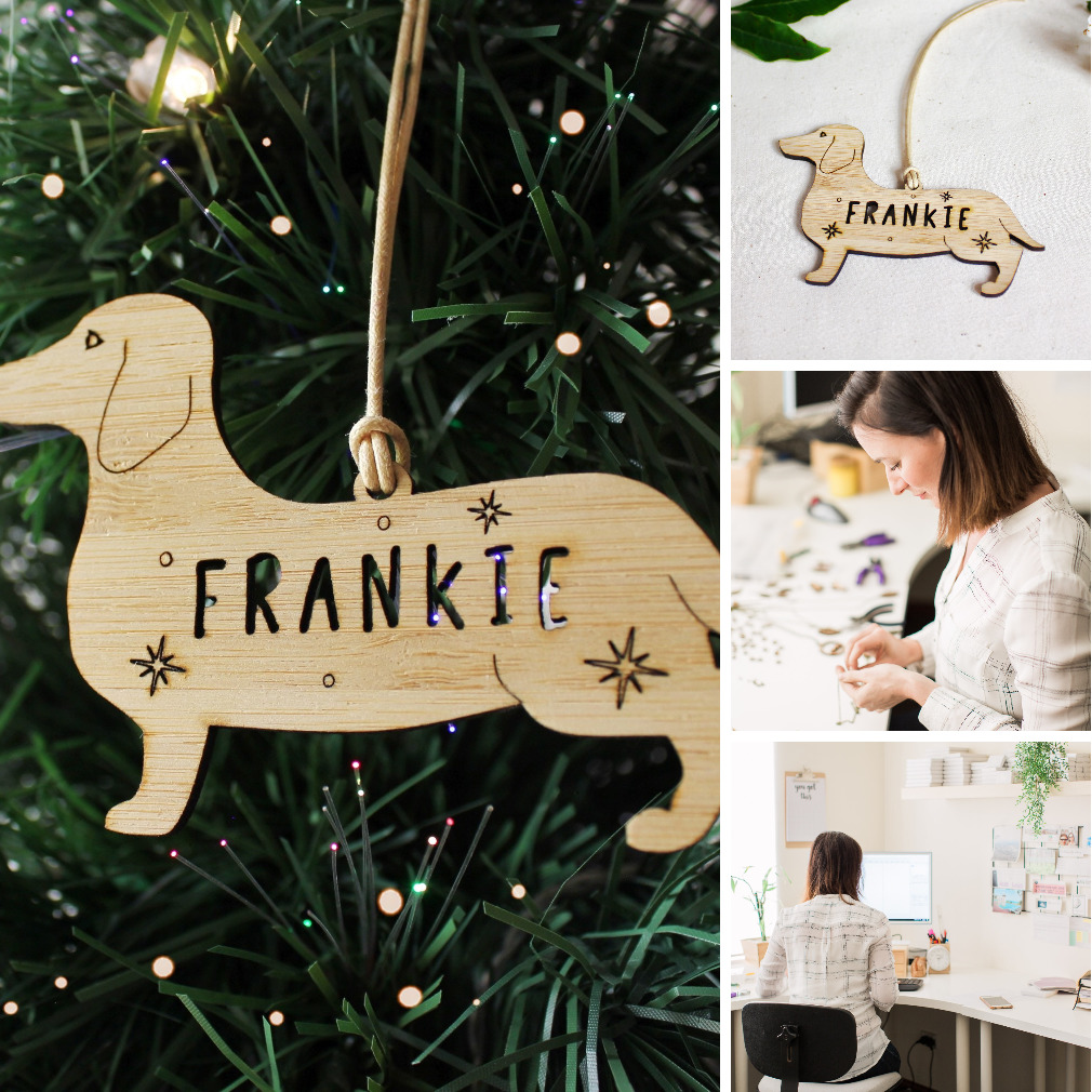 OneHappyLeaf's tweet photo. Dog Christmas bauble, sausage dog christmas https://t.co/5w9mxMj08S @etsymktgtool https://t.co/POCrbaFtnT