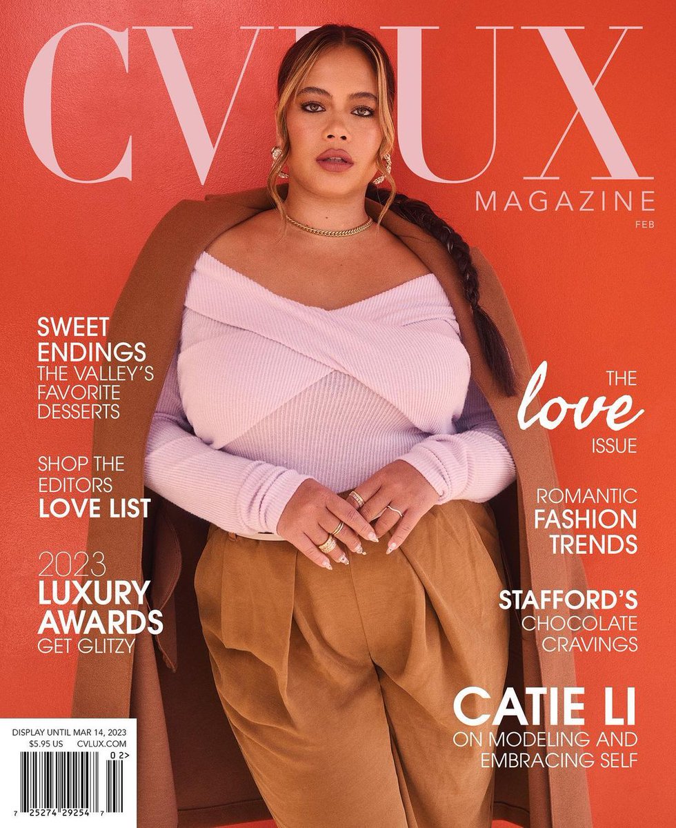 icon_pr's tweet photo. Catie Li is featured on the February 2023 cover of CVLUX Magazine ✨
#CVLUXmagazine #CVLUX #CatieLi #Fashion #Model #ContentCreator #BodyPositivity #Advocate #Inclusion #FashionInclusion #Influencer #IconPR https://t.co/h9nEQImIsw