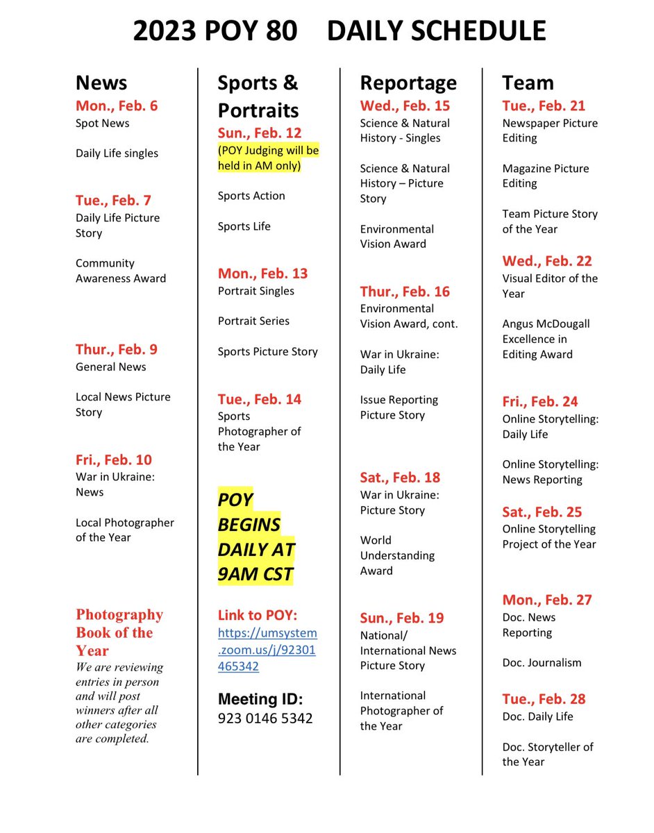 Join the POY judging!   Link to POY Webinar: umsystem.zoom.us/j/92301465342   Meeting ID: 923 0146 5342