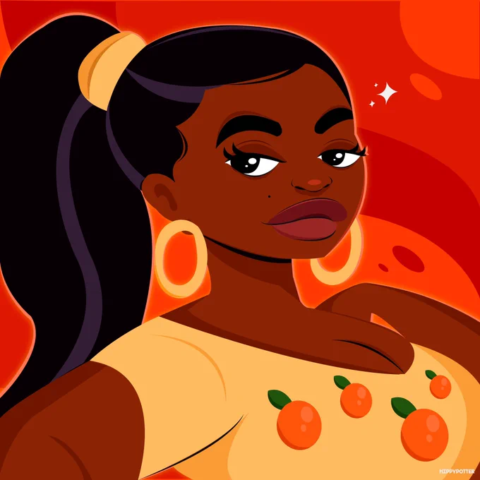 #BlackHistoryMonth Art ChallengeDay 6 : Leshawna  from #TotalDramaIsland voiced  Novie Edwards 