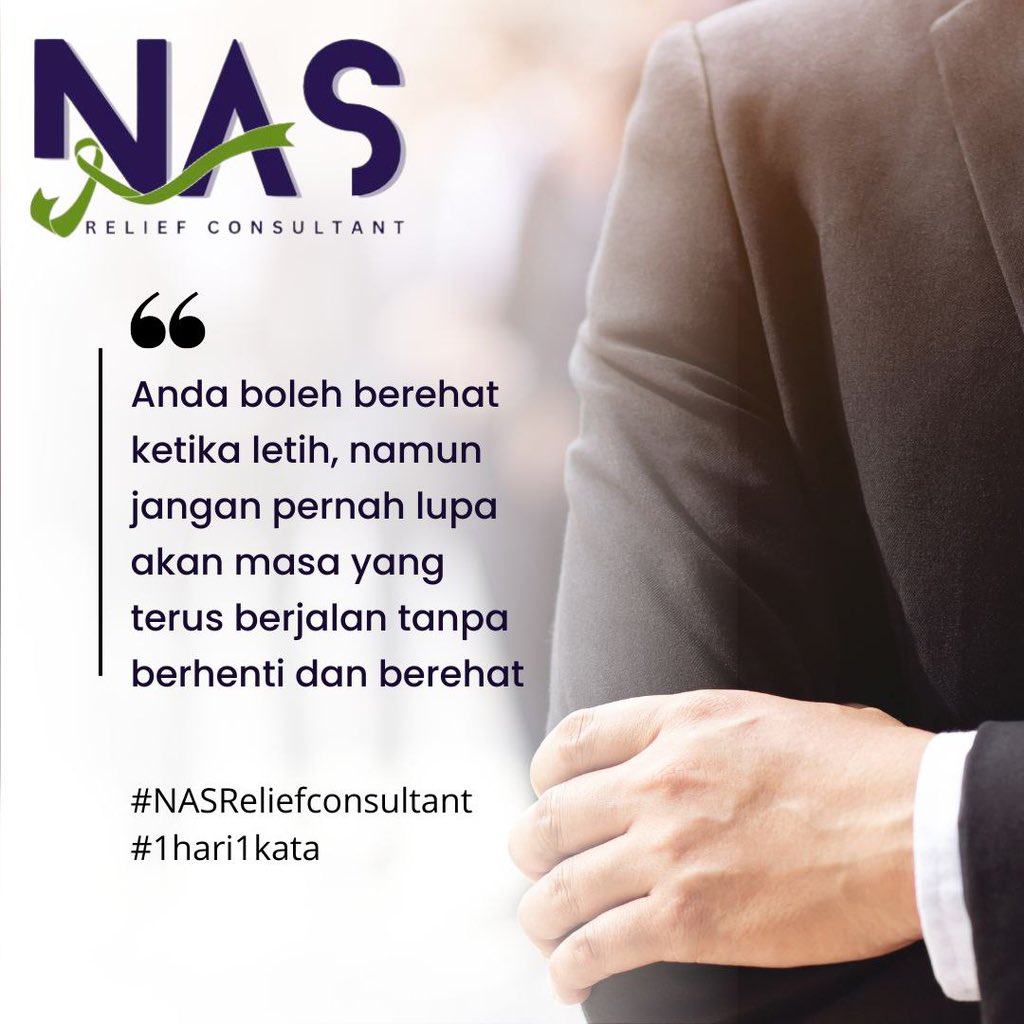 NasRelief's tweet photo. Jika letih, rehat dulu. 

#NasReliefconsultant #1hari1kata
#mesrakaunselor #beyourself #loveyourselffirst #counsellingservices #counsellors #CariBahagia #yangterbaikbagimu #nasrelief https://t.co/vPPSb2cOfk