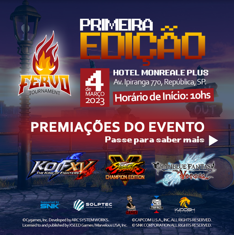 Fervo_Oficial's tweet photo. Já se inscreveram para o FERVO TOURNAMENT?

Caso não tenha feito sua inscrição, vai aqui um pouco de incentivo.
E aos que já se inscreveram, se liguem nas premiações.
Lembrando que além dos campeonatos, teremos free play e é claro, MM serão muito bem-vindas!

Bora ferver conosco! https://t.co/CHedYw9RLc
