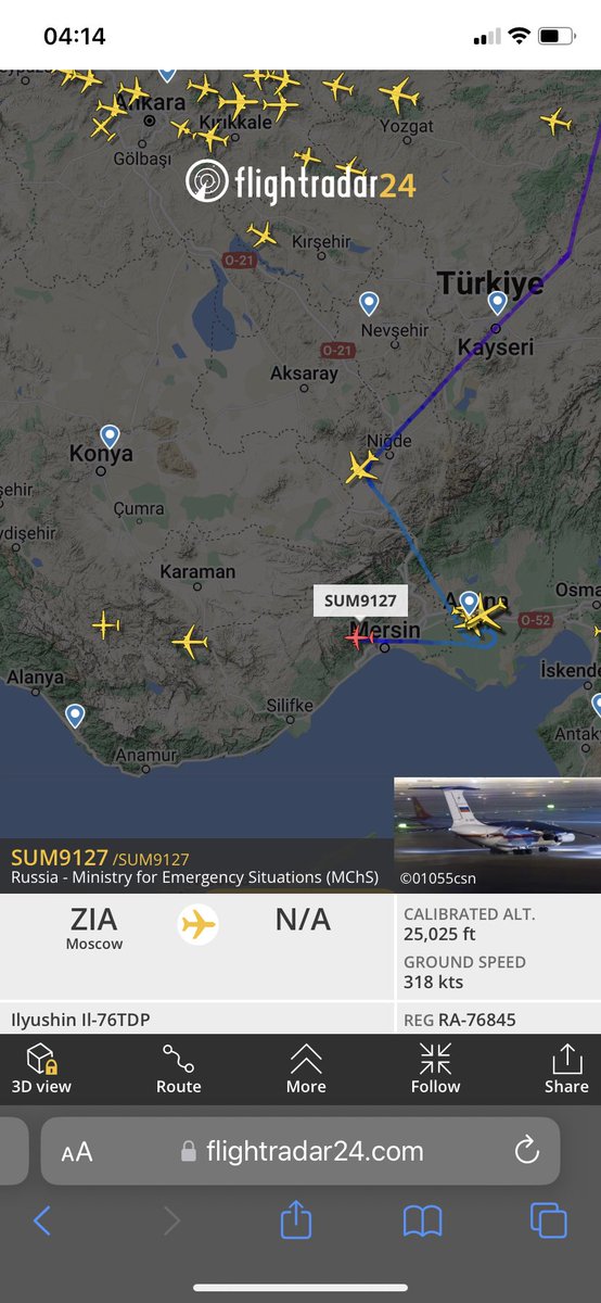 Ispanya ve Rusya yardim ucaklari Adana’ya dogru ilerleyip vazgectiler. 🥹

#spainairforce #russiaairforce #Turkey #HelpTurkey #earthquake #adana #hatayyardimbekliyor