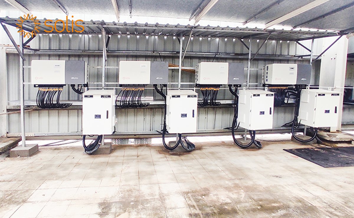 Solis_Inverters's tweet photo. #Soliscases in #India Moving towards business cost-saving and living a sustainable life. Solis features in the 6MW ๐&๐ project, 40 sets of Solis-110K-5G high-precision smart inverters were used to generate solar energy and make carbon emissions a reality. https://t.co/nWrWXmJzcq