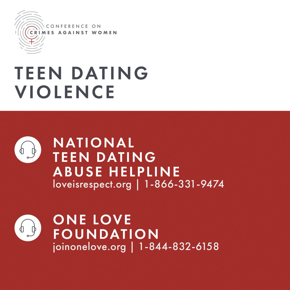 Each February during Teen Dating Violence Awareness Month (#TDVAM), we focus on advocating and educating our young adults to stop #DatingAbuse before it starts. If you would like resources to support a #teen in your community, visit:

🔺 @LoveIsRespect
🔺 @Join1Love