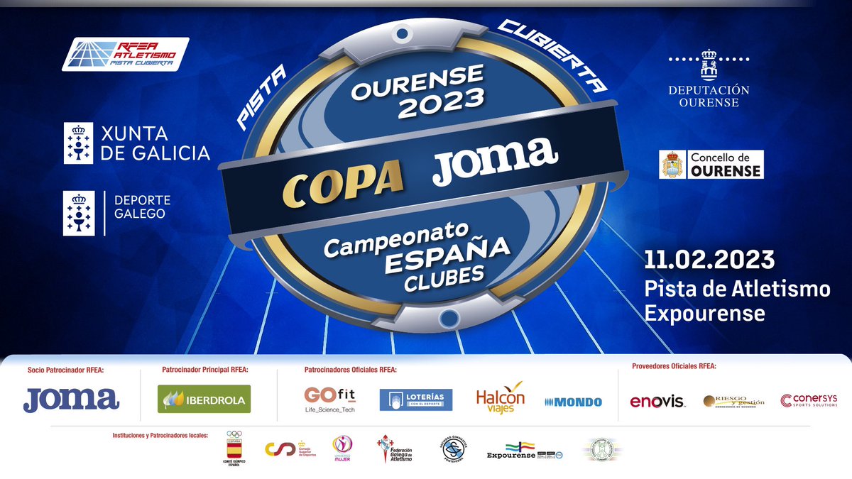 Sociedad Gimnástica (@sgimnastica) on Twitter photo 🏆 #CopaJoma
💪🏽 La Sociedad Gimnástica de Pontevedra participa y organiza este evento
📆 11 de febrero
⌚️ 18:45h
📍 Fundación Expourense
🆚 <a href="/atletismoplayas/">CA Facsa Playas de Castellón</a> <a href="/BarcaAmateurs/">Barça Esports Amateurs</a> <a href="/atletanumantino/">atletismonumantino</a> <a href="/RealSociedad/">Real Sociedad Fútbol</a> <a href="/fentcamislata/">Fent Cami Mislata</a> <a href="/Nerjaatletismo/">Trops Cueva de Nerja</a> <a href="/UnicajaAtletism/">Unicaja Atletismo</a>
#visitpontevedra 🏆 #CopaJoma
💪🏽 La Sociedad Gimnástica de Pontevedra participa y organiza este evento
📆 11 de febrero
⌚️ 18:45h
📍 Fundación Expourense
🆚 <a href="/atletismoplayas/">CA Facsa Playas de Castellón</a> <a href="/BarcaAmateurs/">Barça Esports Amateurs</a> <a href="/atletanumantino/">atletismonumantino</a> <a href="/RealSociedad/">Real Sociedad Fútbol</a> <a href="/fentcamislata/">Fent Cami Mislata</a> <a href="/Nerjaatletismo/">Trops Cueva de Nerja</a> <a href="/UnicajaAtletism/">Unicaja Atletismo</a>
#visitpontevedra