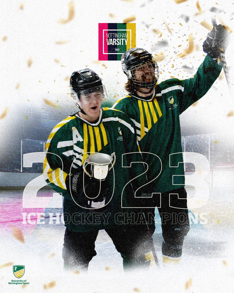 University of Nottingham Sport (@uonsport) on Twitter photo #NottsVarsity | 🥳🏒🔥Drink it in.
<a href="/UoNSport/">University of Nottingham Sport</a> are Varsity Ice Hockey Champions 2023!
#WeareUoN // 💚💛 #NottsVarsity | 🥳🏒🔥Drink it in.
<a href="/UoNSport/">University of Nottingham Sport</a> are Varsity Ice Hockey Champions 2023!
#WeareUoN // 💚💛