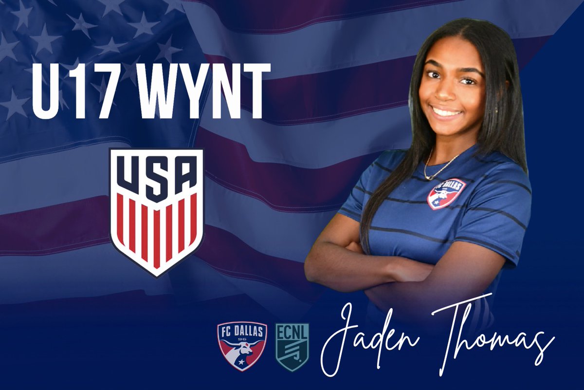 FC Dallas Girls ECNL (@fcdgirlsecnl) on Twitter photo Huge congratulations to <a href="/JadenThomas_3/">Jaden Thomas</a> on her well deserved call up to the U17 WYNT πΊπΈ
Jaden will be traveling to the UK to play two games against England next week! LET'S GO JT βΌοΈ
@FCDwomen π€ <a href="/USYNT/">U.S. Soccer YNT</a>
#DTID | <a href="/ECNLgirls/">ECNL Girls</a> | <a href="/FCDallas/">FC Dallas</a> Huge congratulations to <a href="/JadenThomas_3/">Jaden Thomas</a> on her well deserved call up to the U17 WYNT πΊπΈ
Jaden will be traveling to the UK to play two games against England next week! LET'S GO JT βΌοΈ
@FCDwomen π€ <a href="/USYNT/">U.S. Soccer YNT</a>
#DTID | <a href="/ECNLgirls/">ECNL Girls</a> | <a href="/FCDallas/">FC Dallas</a>