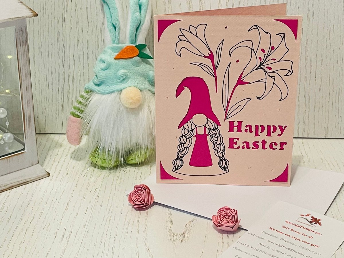 Excited to share this item from my #etsy shop: Easter card, happy Easter, Gonk Easter card, blank card, Easter greetings, Handmade #handmadeeastercard #eastergreetings #happyeastercard #handmadecard #eastercard #eastersnome #eastergonk #eastergift #easter etsy.me/3I3hSGk