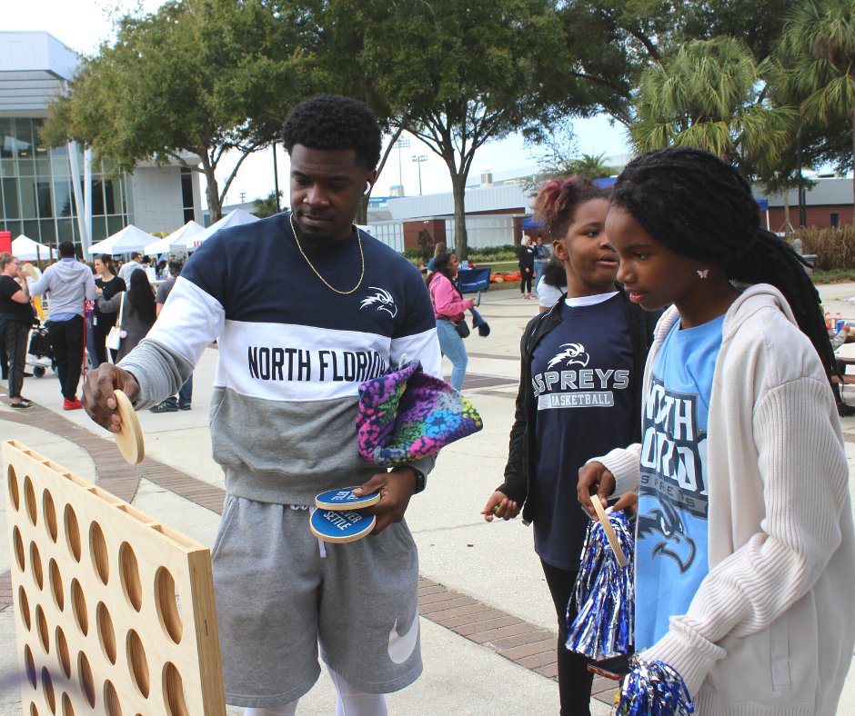 Making memories and showing our Osprey pride at the UNF Homecoming Village! 🦅🔹 

We had so much fun meeting students and families this weekend. Thanks for having us, Ospreys! #SWOOPLife #UniquelyUNF #NeverSettle