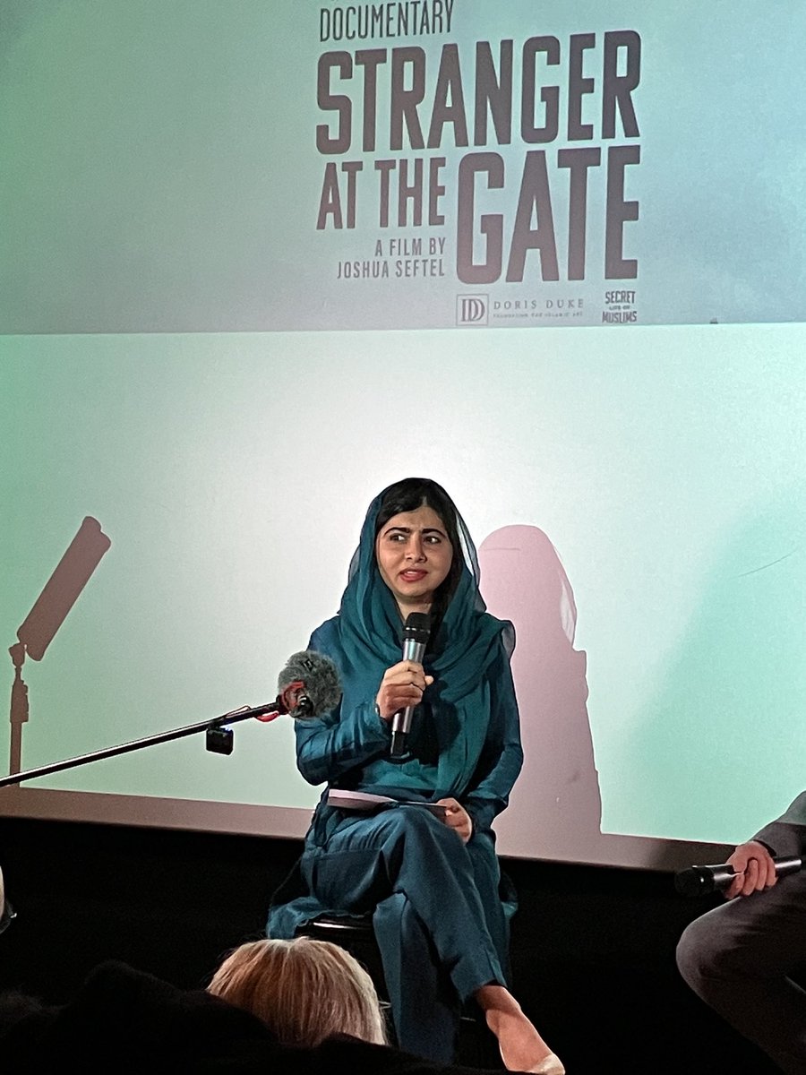 realbritainros's tweet photo. Just been to a screening of Oscar-nominated #StrangerAtTheGate hosted by ⁦@Malala⁩. 
Such an incredible film &amp; all the reasons why we keep doing #BritainTalks. Watch if you can. Love wins ❤️ https://t.co/eYSUd11DKx