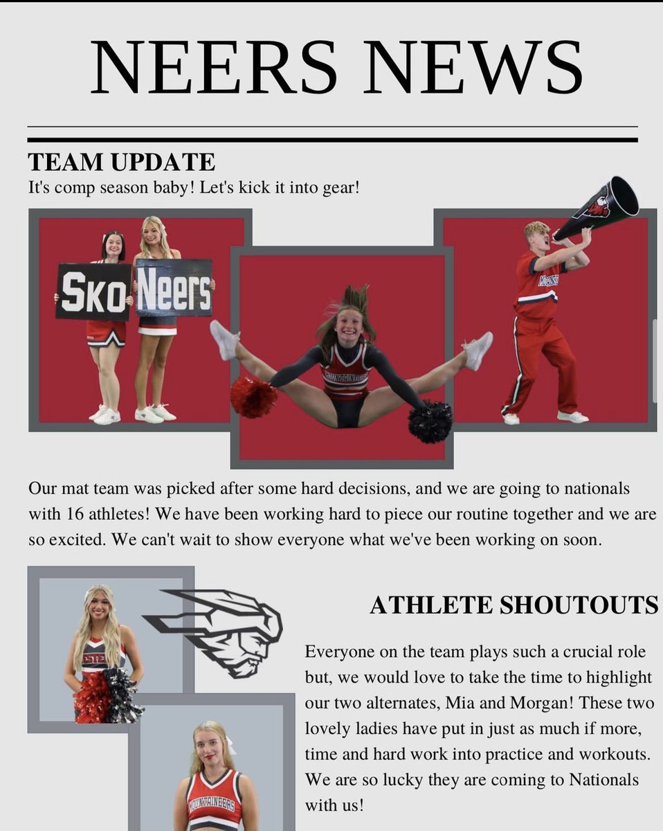 wcucheerleading's tweet photo. January Newsletter! Message us if you'd like to subscribe via email! 
#feartheneers #7723 #collegecheerleading #excellenceelevated https://t.co/QtFTdkERFs