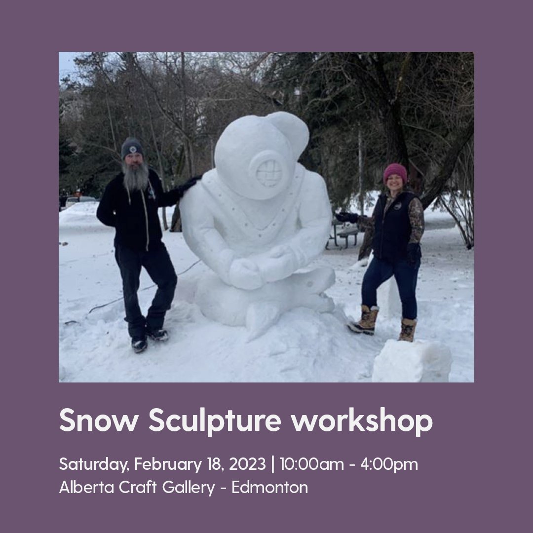 SculptorsAB's tweet photo. Two of our members are teaching a Snow Carving Sculpture workshop! Come out for some fun in the snow!

The Eventbrite listing is here https://t.co/7LPDFxey1G https://t.co/eQQU7Vlhb0