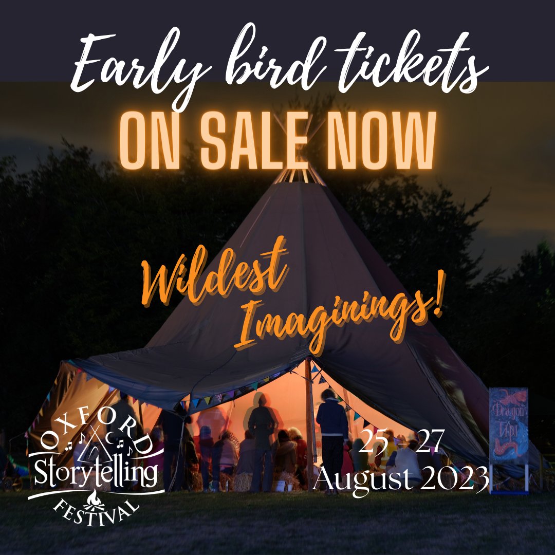 📢EARLY BIRD TICKETS ON SALE NOW📢
This summer, step into your #WildestImaginings ✨
oxfordstorytellingfestival.co.uk/tickets