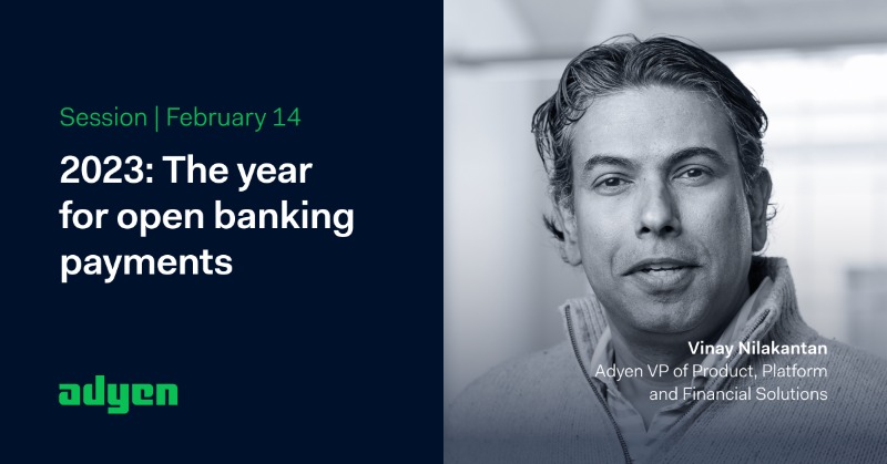 Adyen's tweet photo. Learn how to navigate the new changes around open banking and debit routing in our two insightful sessions on February 14th at #MAGAnnual Conference and #MAGTechForum. See you there!
Want to meet the Adyen team? Book a meeting with us → https://t.co/Q6DWw93Qo9