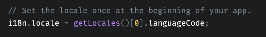 trashpants's tweet photo. @amanhimself setting up localisation in expo - this line in docs threw me for a min as getLocales() is a promise so it won't work. 

Also the complete example below is a mix of old and new way of doing this 

https://t.co/dwX6qkrNhd

how can I help update this? https://t.co/pK7im9UrBC
