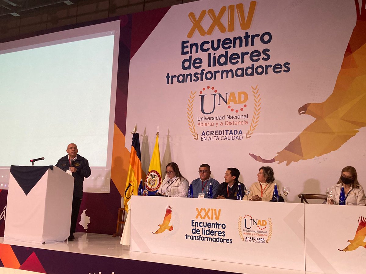 UNADUnionEuropa's tweet photo. El Rector Jaime Alberto Leal da comienzo al XXIV Encuentro de líderes transformadores de la UNAD. Es un honor para la Seccional Europea poder participar. #comunidad #compartir #unadistas https://t.co/b3O4vnKhA0