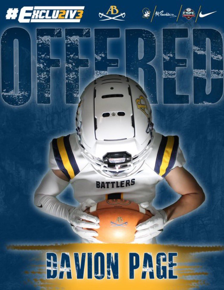 Blessed to receive an offer to play SPRINT football at Alderson Broaddus University‼️‼️ @BattlerSprintFB