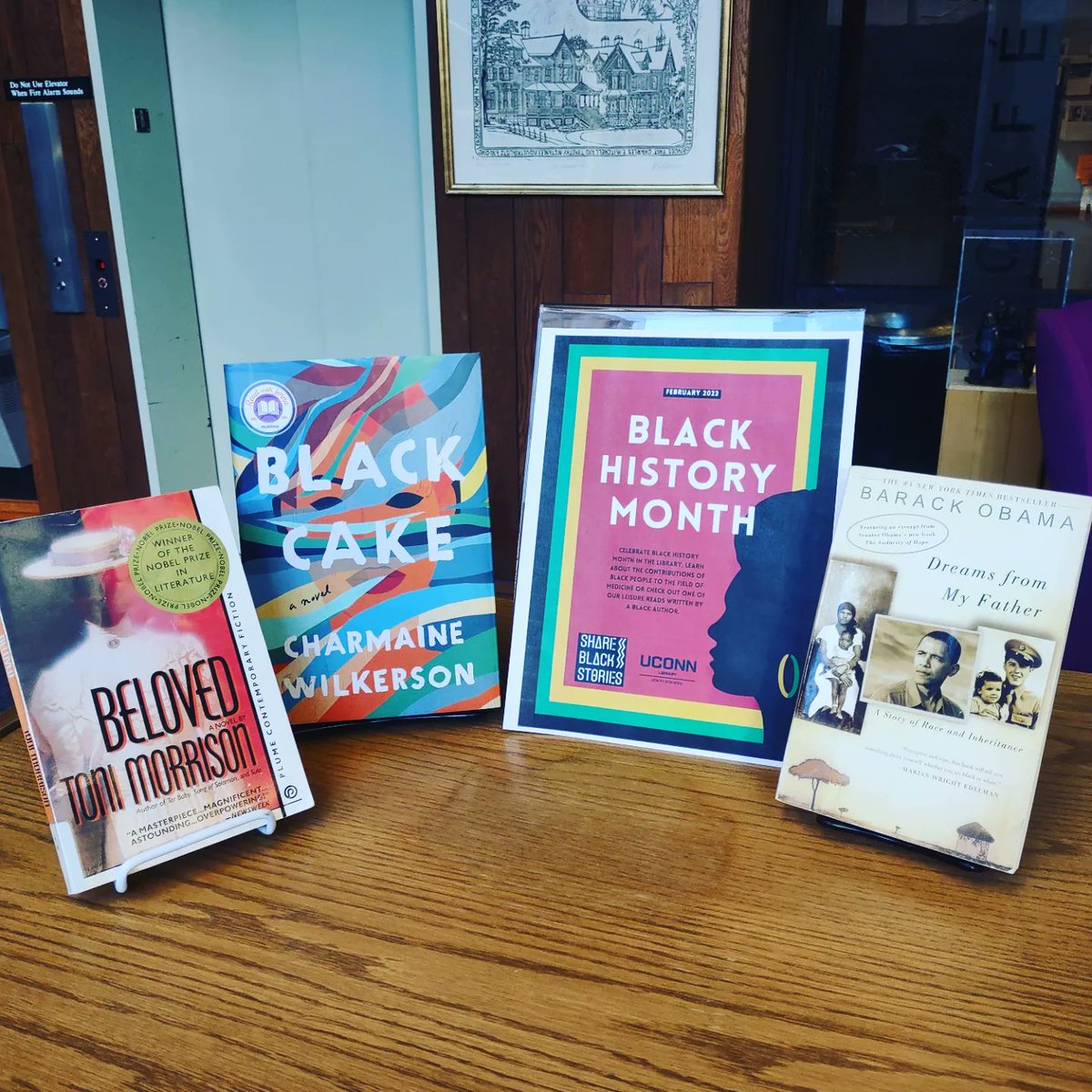 UConnHealthLib's tweet photo. Stop by the library to check out a book celebrating Black History Month. This year's theme is black resistance. #shareblackstories #BlackHistoryMonth #UConnLibrary #UConnHealth https://t.co/nNnxVYaKuF