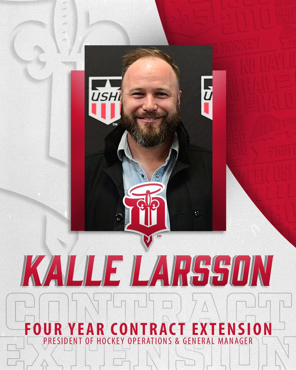 fightingsaints's tweet photo. The Fighting Saints have signed President of Hockey Operations &amp; General Manager, Kalle Larsson, to a four-year contract extension including the 2022-23 season. 

DETAILS: https://t.co/2huv9pC21g https://t.co/19SUoRfEgj
